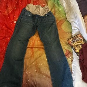 Old Navy maternity boot cut jeans with full belly panel